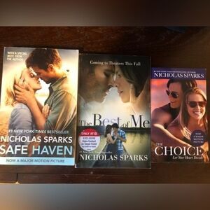 3 book bundle of NICHOLAS SPARKS the best of me, the choice and safe haven